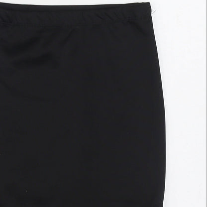 Papaya Womens Black Polyester Straight & Pencil Skirt Size M