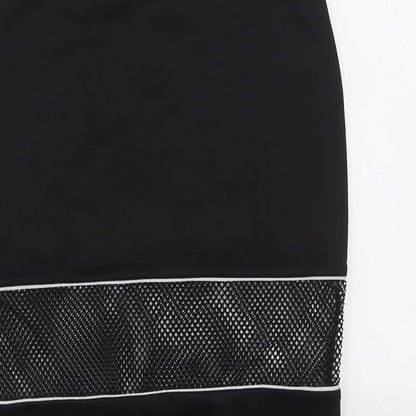 Papaya Womens Black Polyester Straight & Pencil Skirt Size M