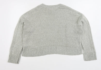 Womens UK Size M New Look Grey Pullover Jumper