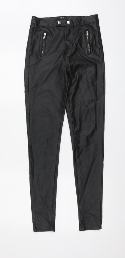 Womens UK Size 8 Quiz Regular Fit Jegging Black Trousers