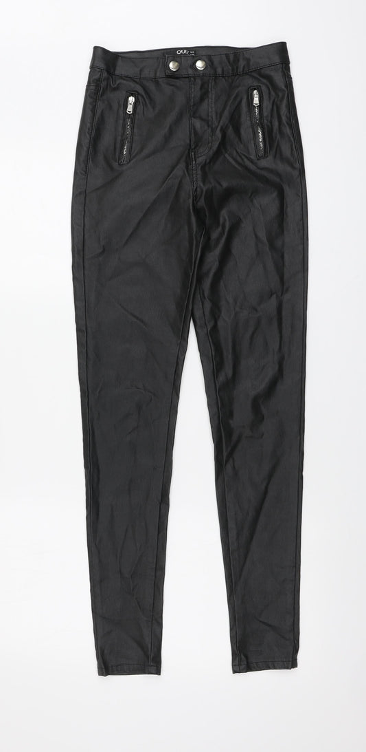 Womens UK Size 8 Quiz Regular Fit Jegging Black Trousers