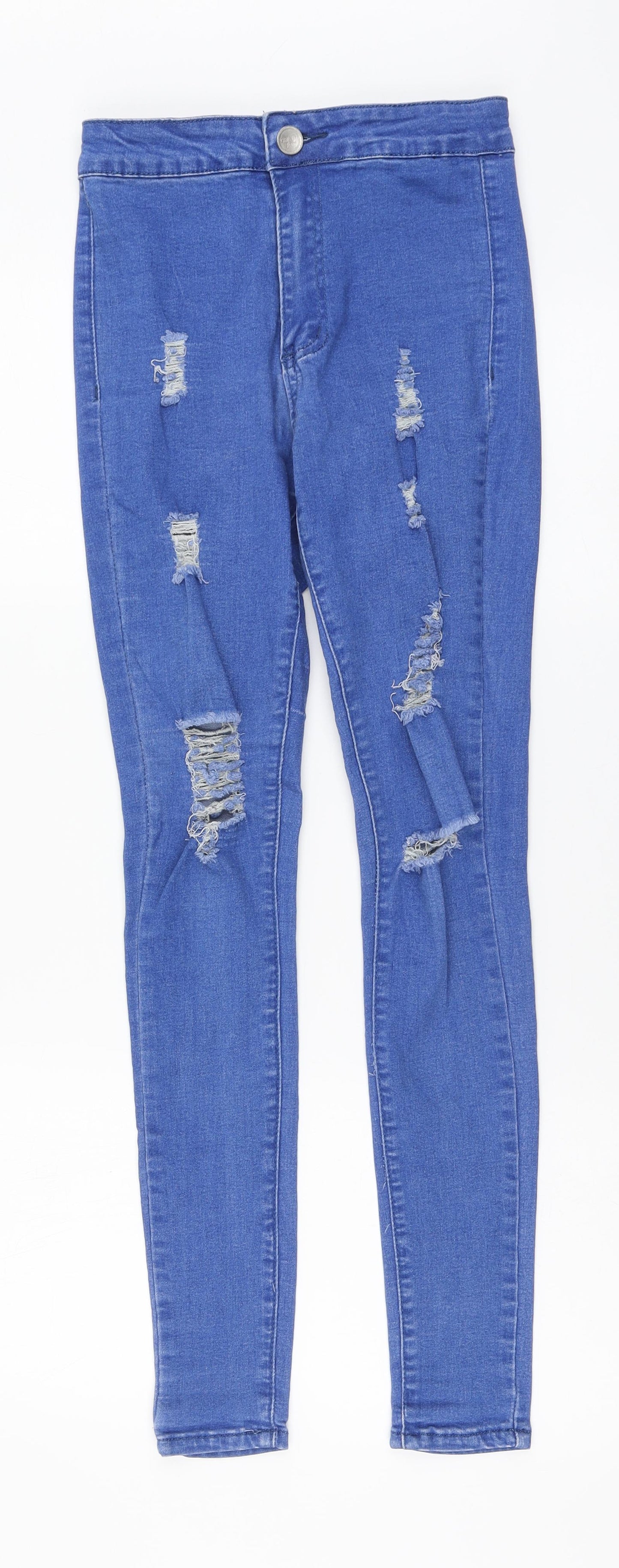 Womens UK Size 8 Girl Vivi Regular Fit Skinny Blue Jeans