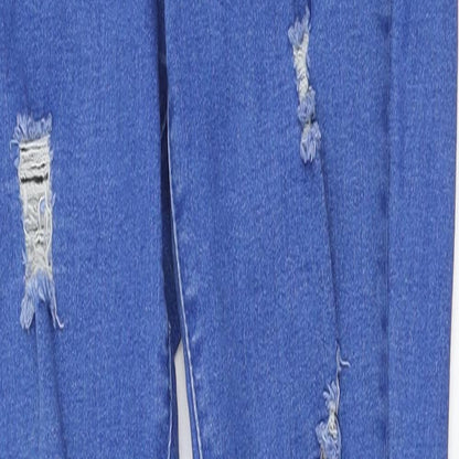 Womens UK Size 8 Girl Vivi Regular Fit Skinny Blue Jeans