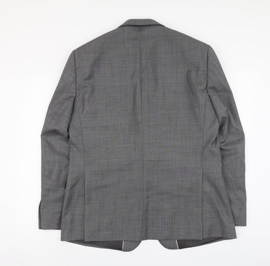 Mens UK Size L Paul Costelloe Regular Grey Suit Jacket