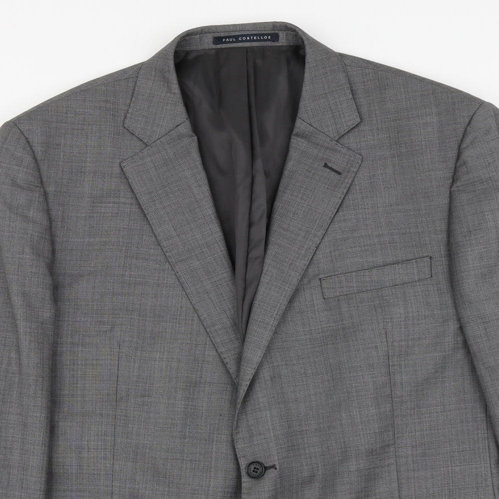 Mens UK Size L Paul Costelloe Regular Grey Suit Jacket