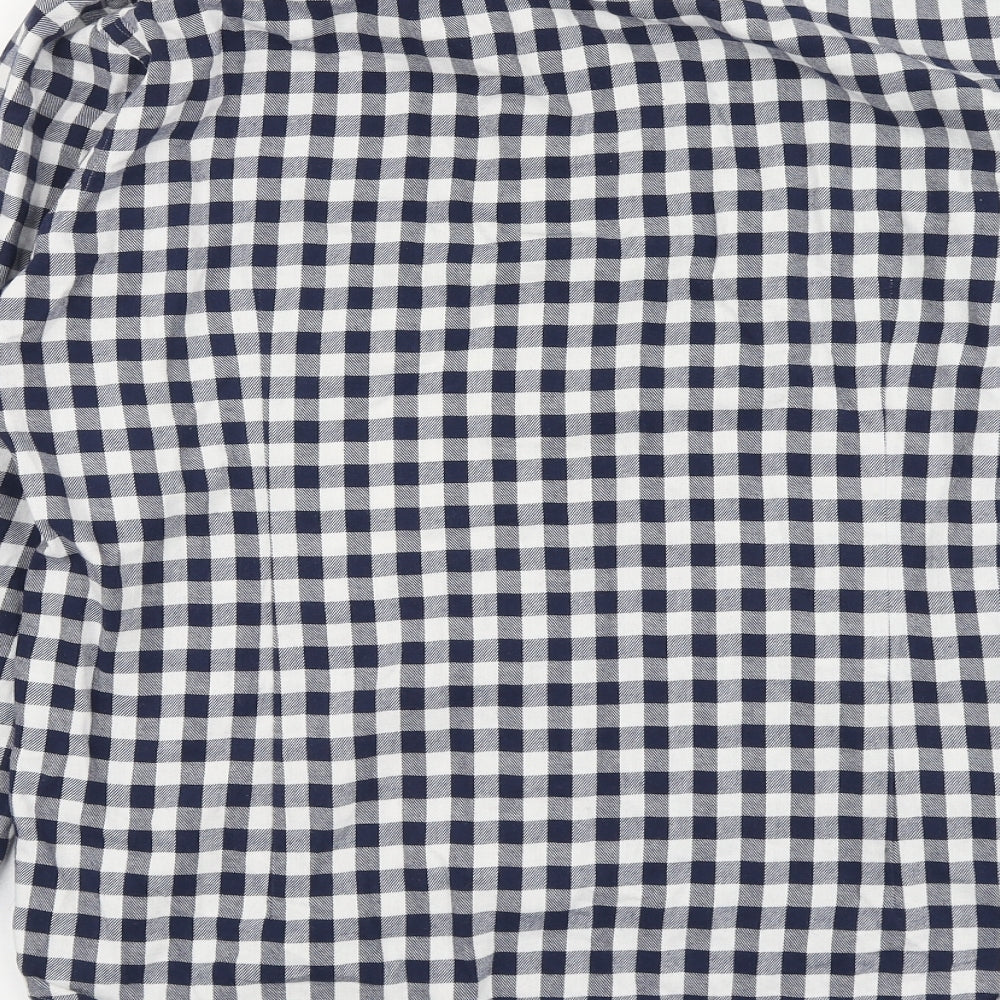 Mens UK Size XL Blue Industry Blue  Button-Up Long Sleeve Casual Shirt