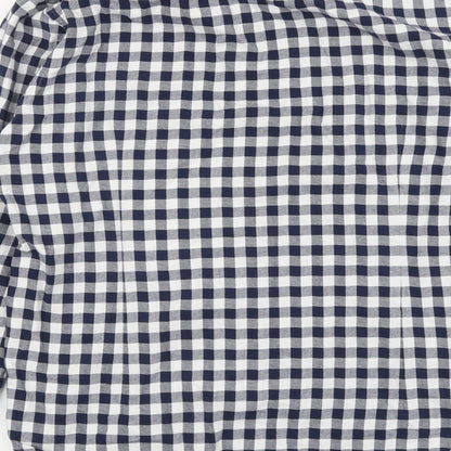 Mens UK Size XL Blue Industry Blue  Button-Up Long Sleeve Casual Shirt