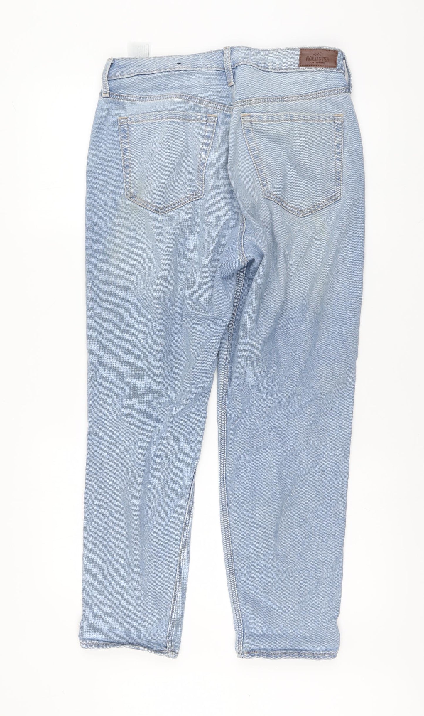 Hollister Womens Blue Cotton Boyfriend Jeans Size 29 L27 in Regular Button