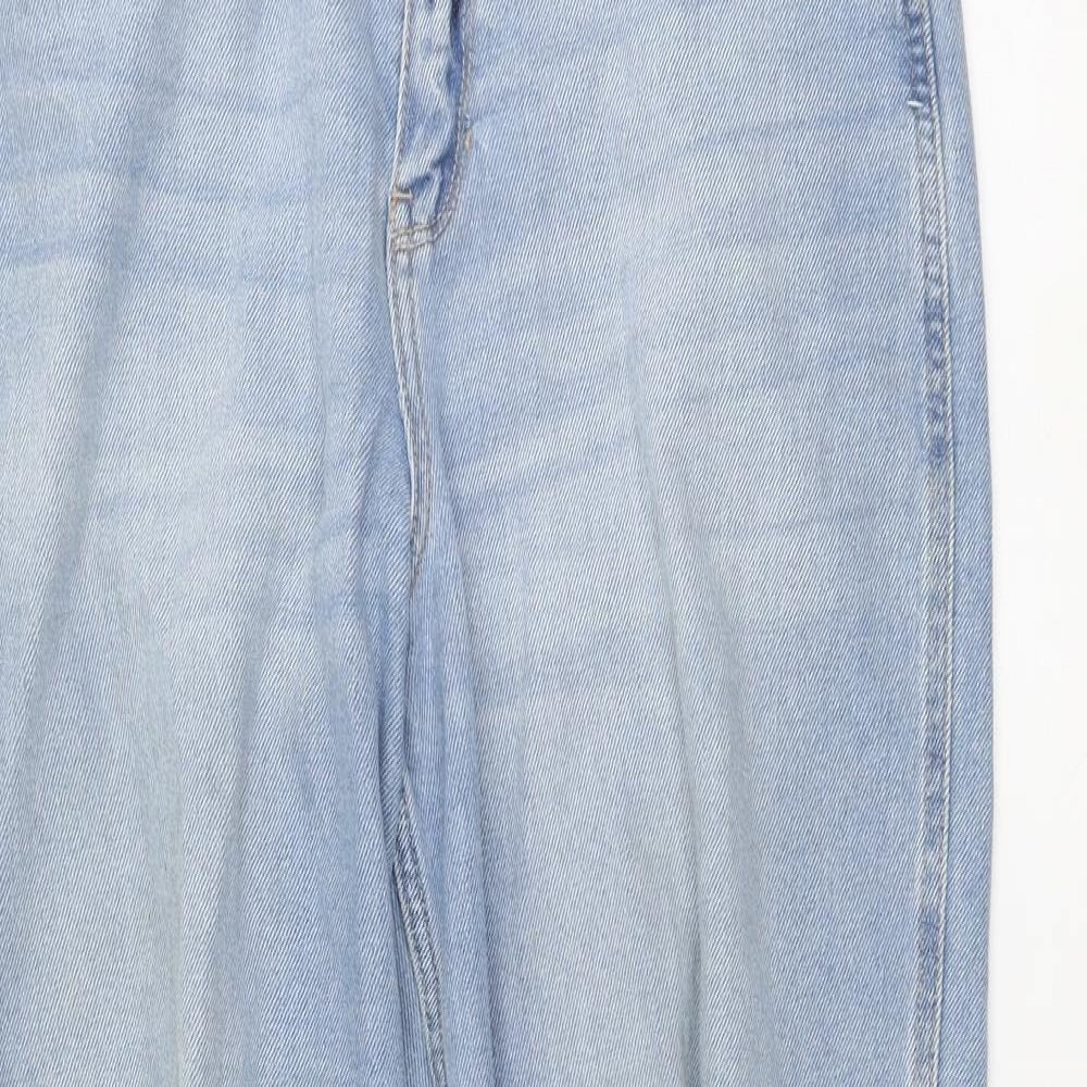 Hollister Womens Blue Cotton Boyfriend Jeans Size 29 L27 in Regular Button