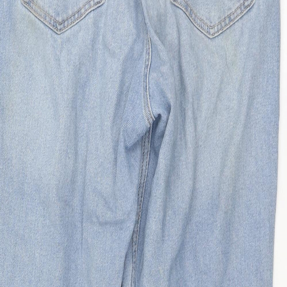 Hollister Womens Blue Cotton Boyfriend Jeans Size 29 L27 in Regular Button