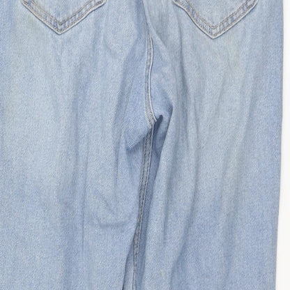 Hollister Womens Blue Cotton Boyfriend Jeans Size 29 L27 in Regular Button