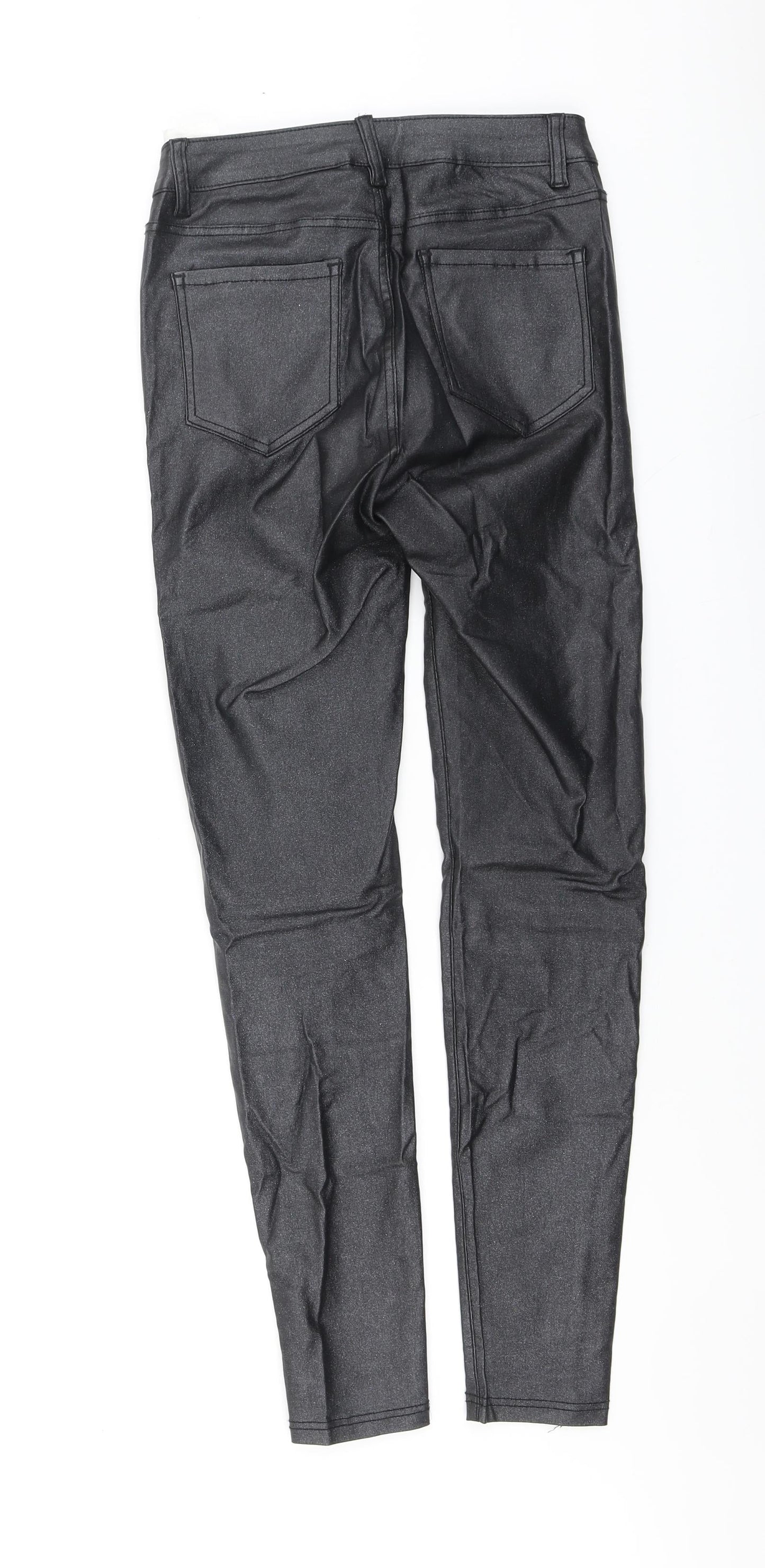 Mybestiny Womens Black Viscose Jegging Trousers Size S L27 in Regular Button