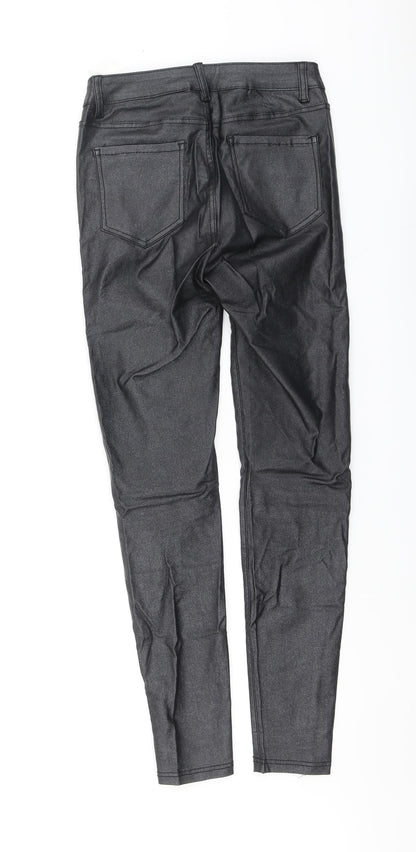 Mybestiny Womens Black Viscose Jegging Trousers Size S L27 in Regular Button