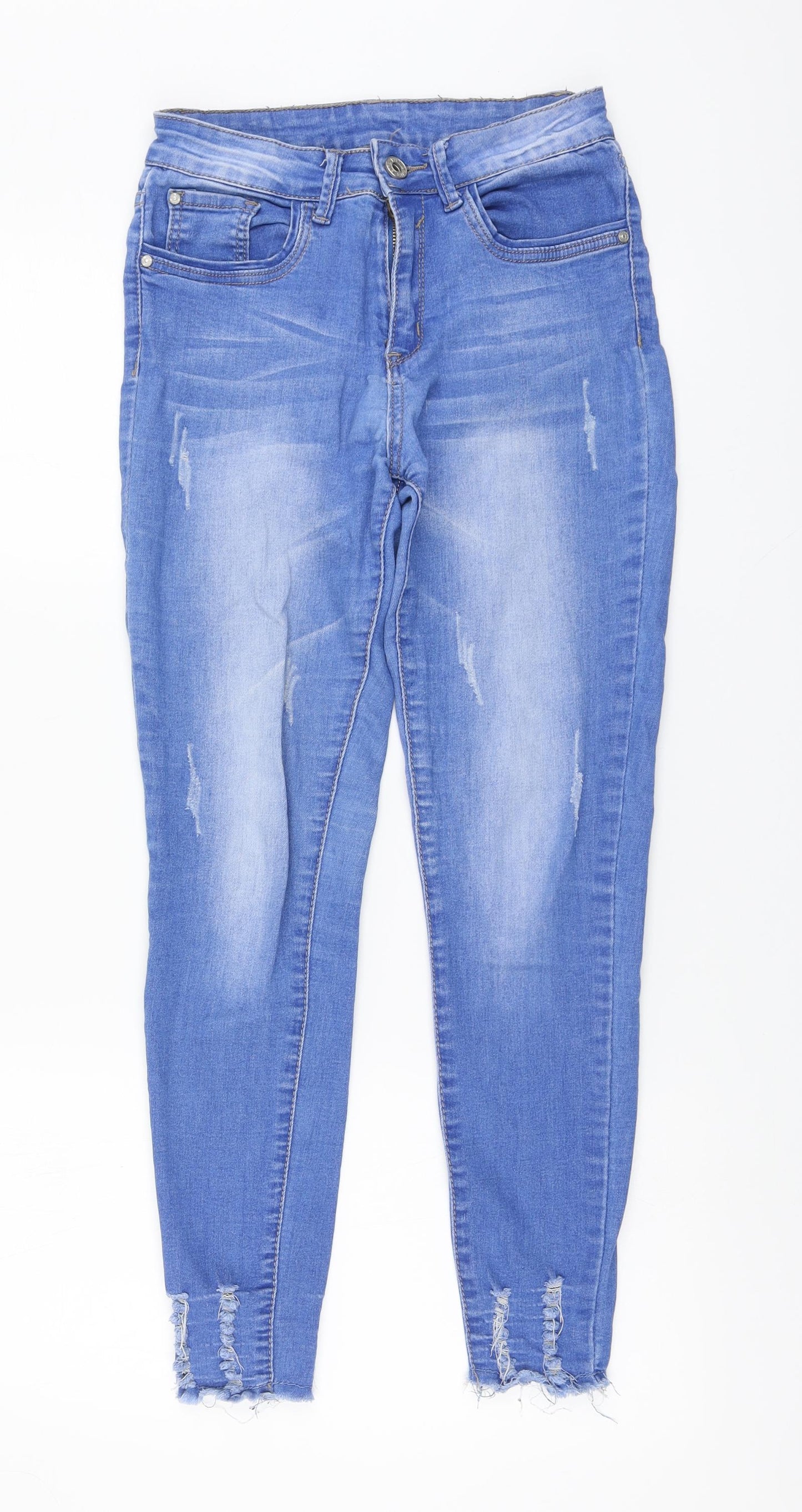 Womens UK Size S Girl Vivi Regular Fit Skinny Blue Jeans