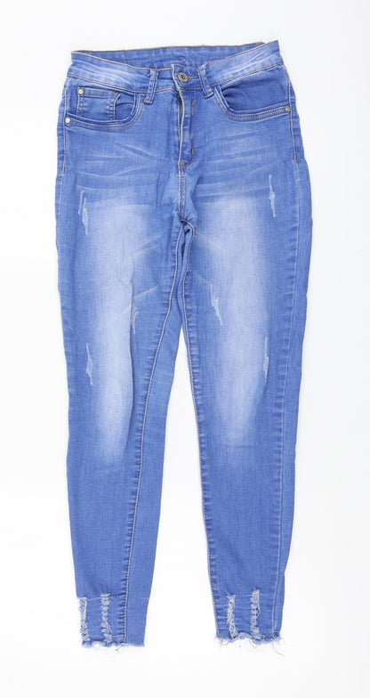 Womens UK Size S Girl Vivi Regular Fit Skinny Blue Jeans