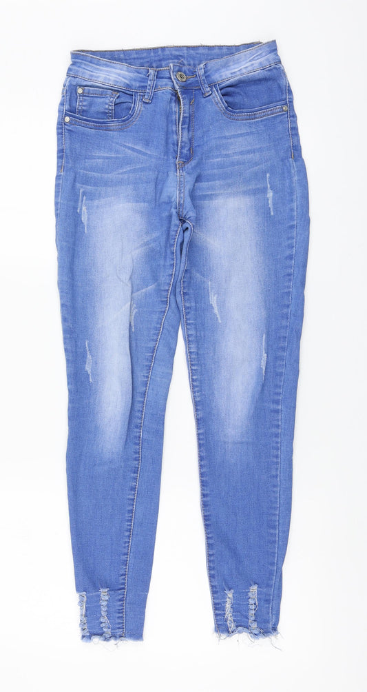 Womens UK Size S Girl Vivi Regular Fit Skinny Blue Jeans