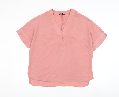 Womens UK Size 10 Peacocks Pink Basic Blouse