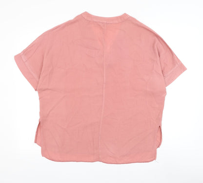 Womens UK Size 10 Peacocks Pink Basic Blouse