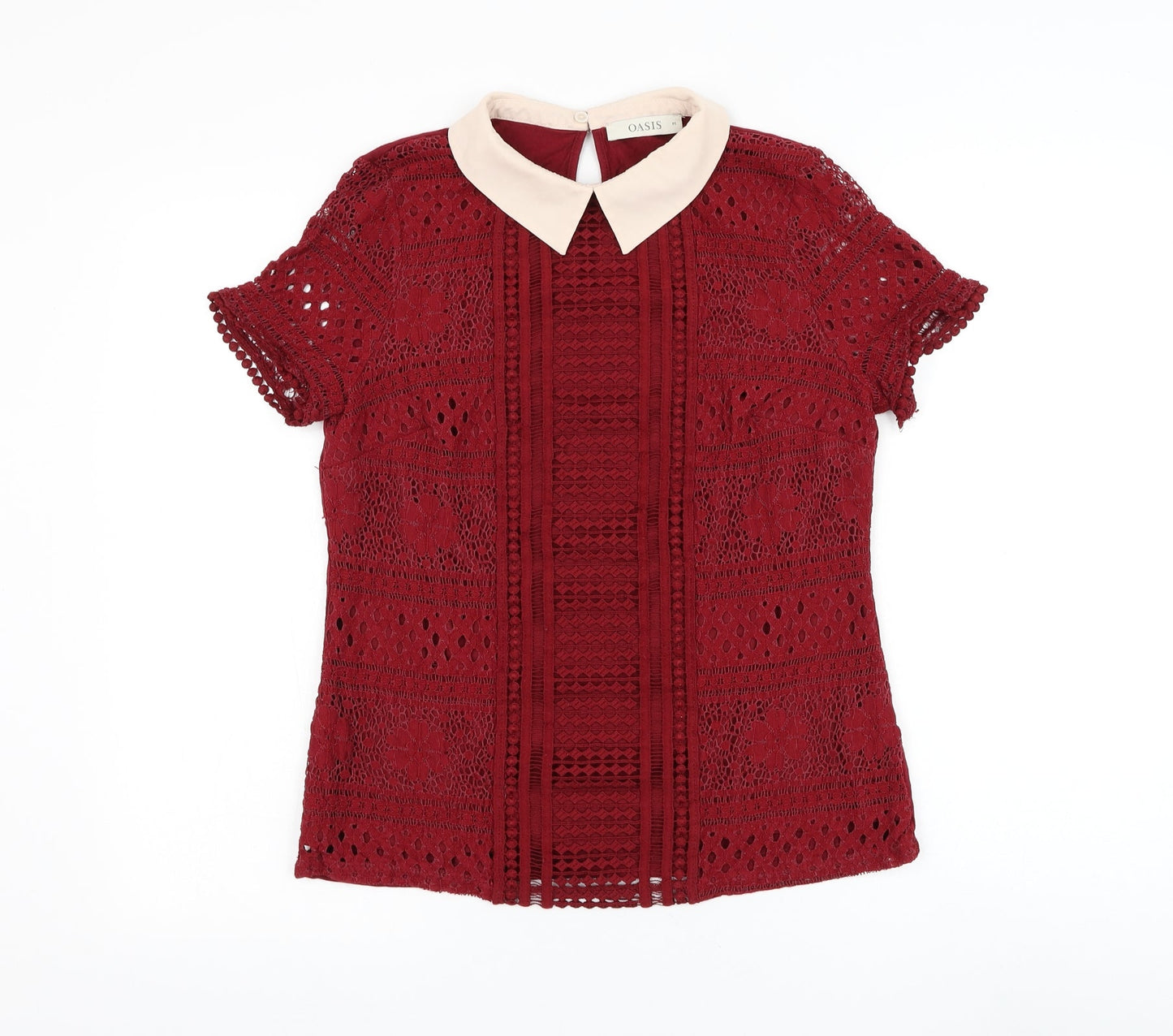 Womens UK Size M Oasis Red Basic Blouse