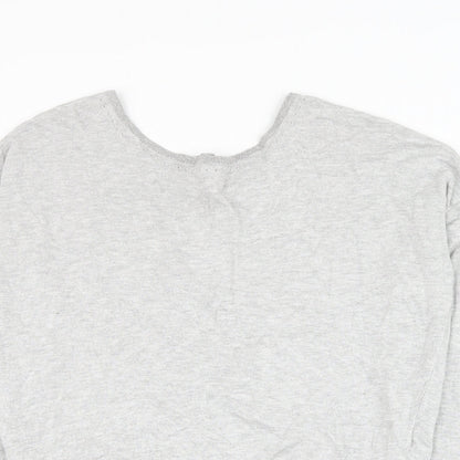 Womens UK Size 10 Debenhams Grey Wrap Jumper