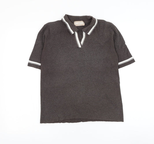 Gerry Weber Womens Brown Collared Polyester Pullover Jumper Size S