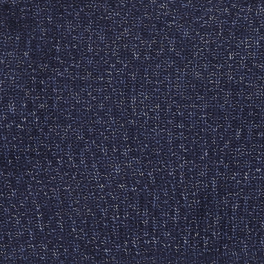 TU Womens Blue Round Neck Acrylic Pullover Jumper Size 14