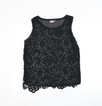 Womens UK Size 12 Only Black Basic Blouse