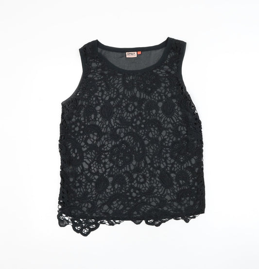 Womens UK Size 12 Only Black Basic Blouse