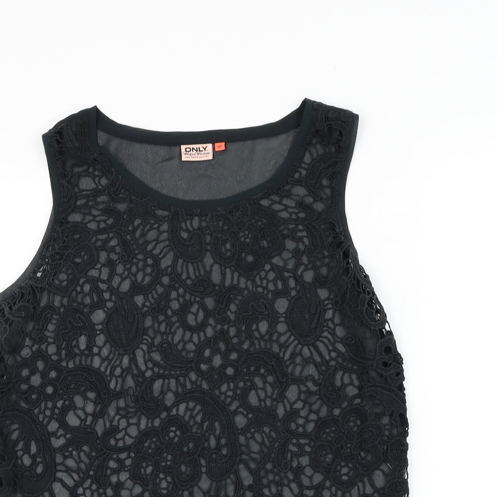 Womens UK Size 12 Only Black Basic Blouse