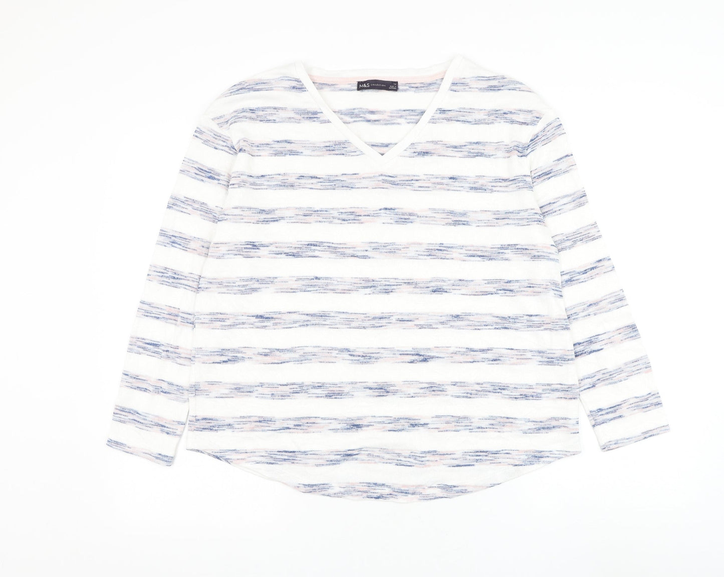 Womens UK Size 14 Marks and Spencer White Pullover Jumper