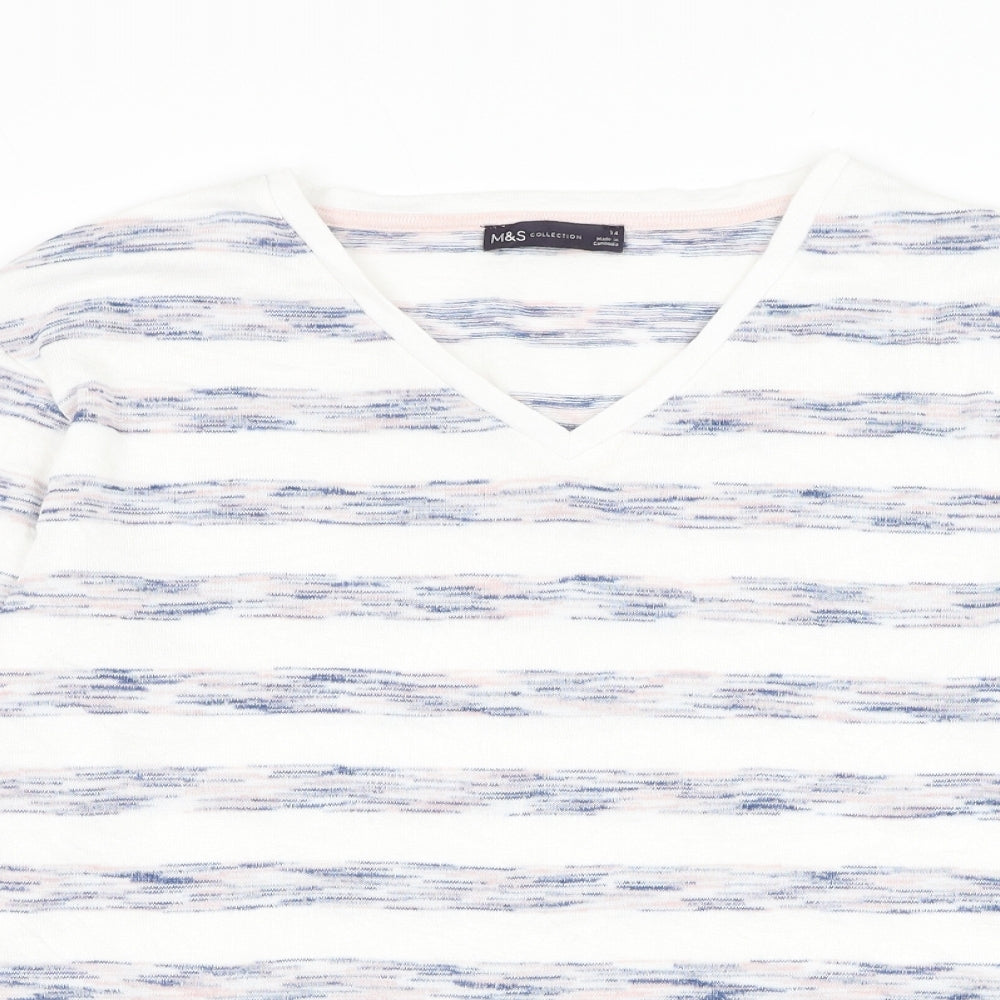 Womens UK Size 14 Marks and Spencer White Pullover Jumper