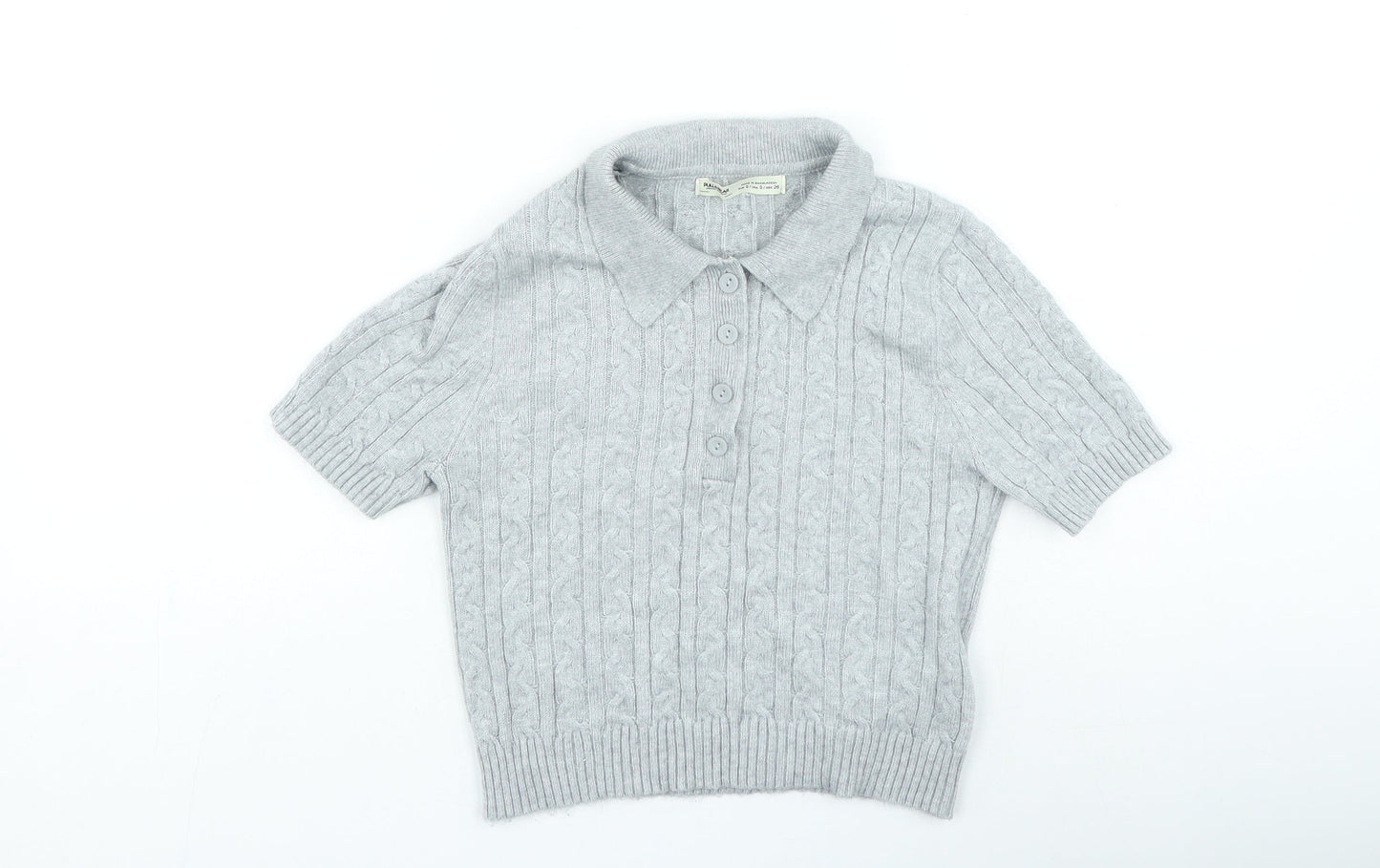 Womens UK Size S Pull&Bear Grey Pullover Jumper
