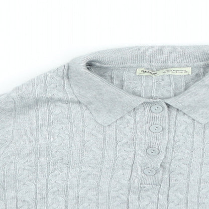 Womens UK Size S Pull&Bear Grey Pullover Jumper
