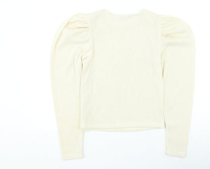 Womens UK Size S Zara Beige Pullover Jumper