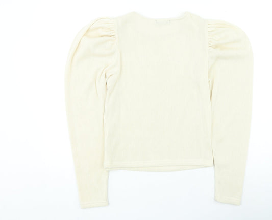 Womens UK Size S Zara Beige Pullover Jumper