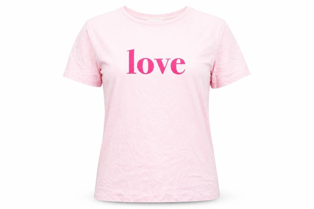 Womens UK Size 10 Papaya Pink Basic T-Shirt