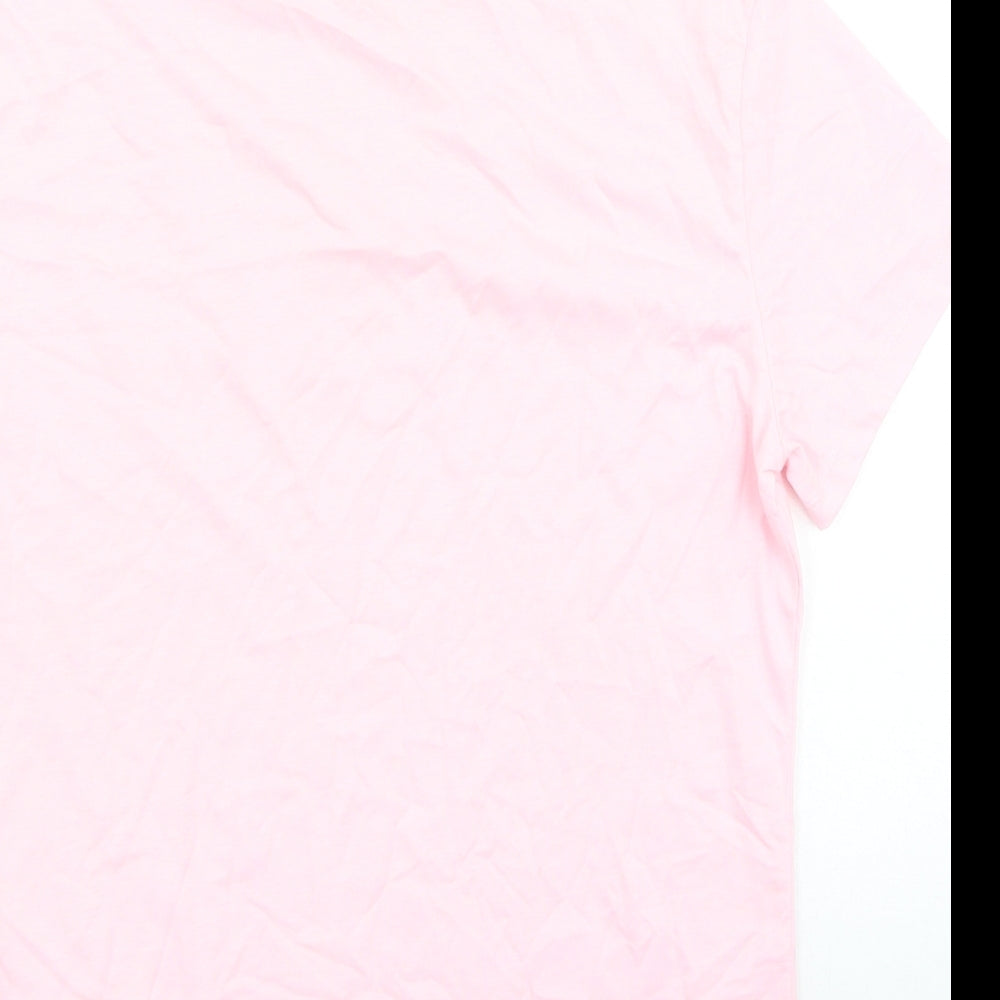 Womens UK Size 10 Papaya Pink Basic T-Shirt