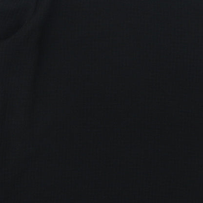 Gallery Womens Black Polyester Basic Blouse Size 8 Round Neck