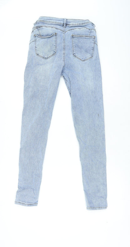 Womens UK Size 28 in Preworn Regular Fit Skinny Blue Jeans