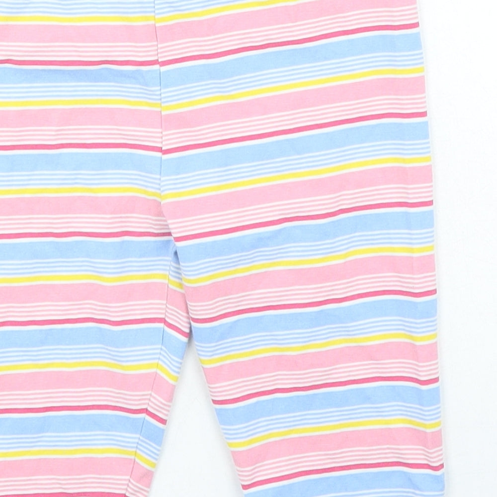Dunnes Stores Girls Multicoloured Striped Cotton Jegging Trousers Size 9 Months Regular Pullover