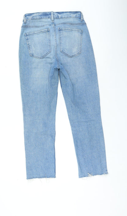 Womens UK Size 10 Preworn Regular Fit Straight Blue Jeans