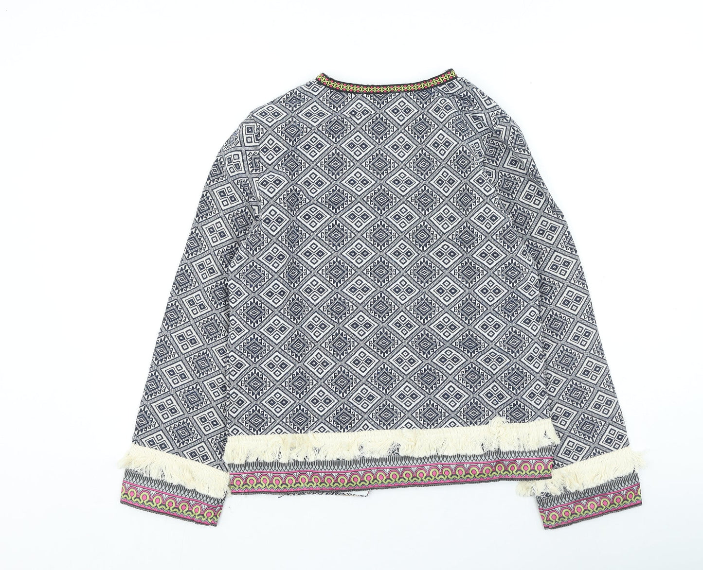 Shein Womens Multicoloured Geometric Jacket Size XS