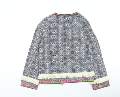 Shein Womens Multicoloured Geometric Jacket Size XS