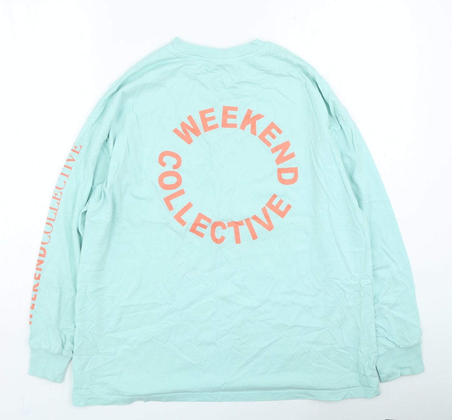 Womens UK Size 10 ASOS Green Basic T-Shirt
