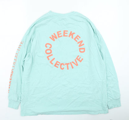 Womens UK Size 10 ASOS Green Basic T-Shirt