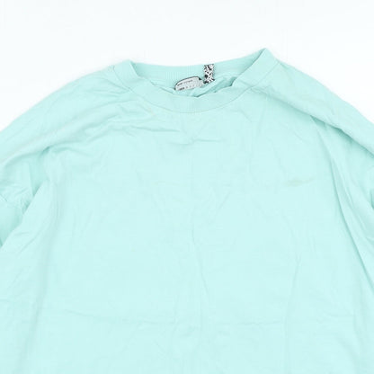 Womens UK Size 10 ASOS Green Basic T-Shirt
