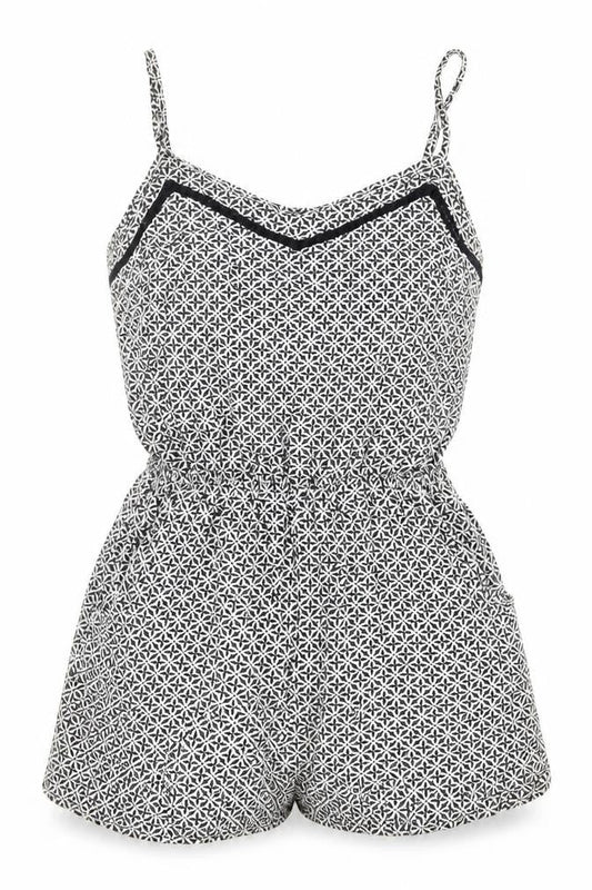 Womens UK Size 6 H&M One-Piece Black Playsuit