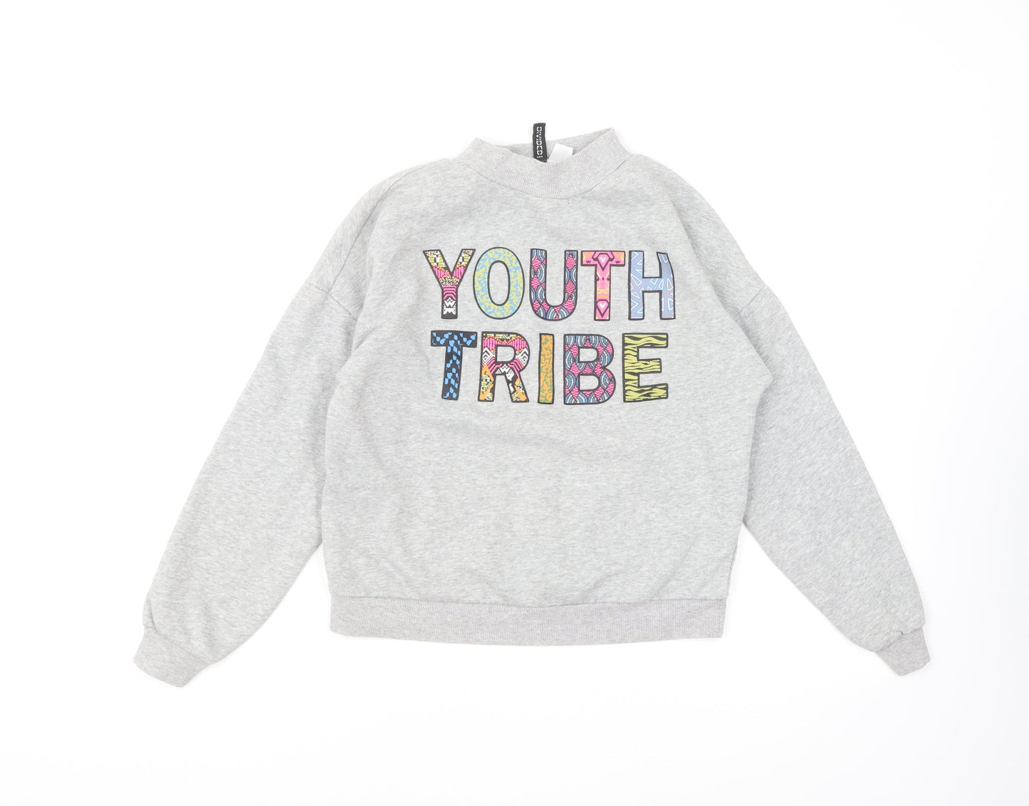 Divided by H&M Girls Grey Cotton Pullover Sweatshirt Size S Pullover - Youth Tribe