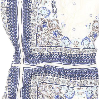 F&F Womens Black Paisley Viscose Basic Blouse Size 8 Round Neck