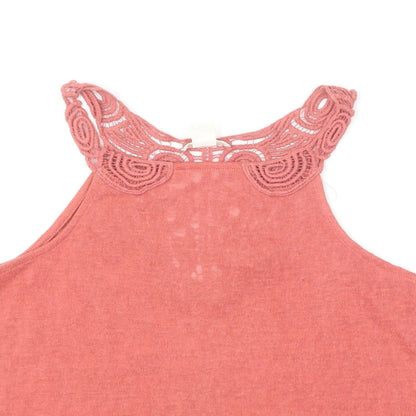 Womens UK Size XS H&M Red Basic T-Shirt